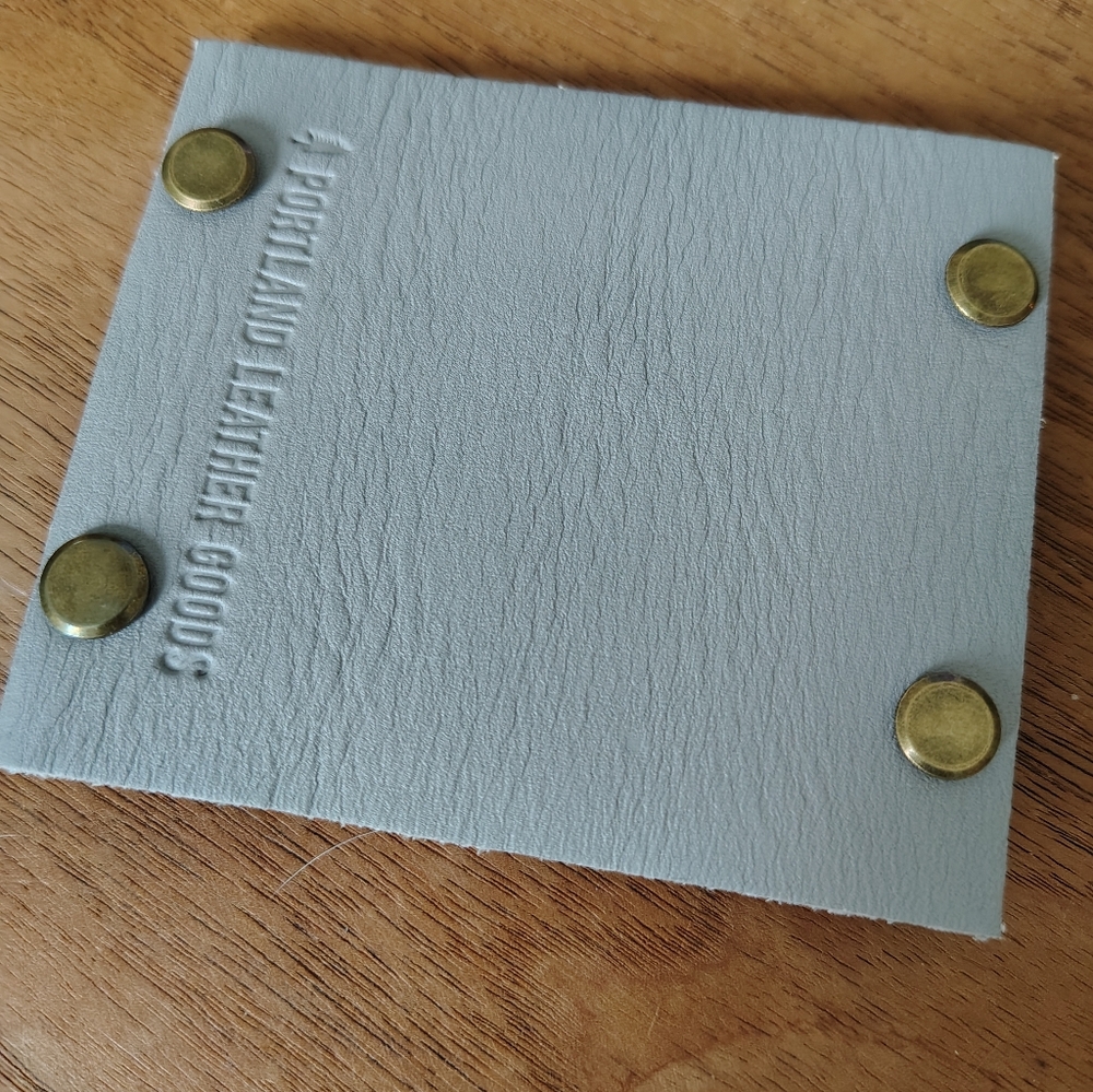 NIMBUS Portland Leather Goods CUSTOM Inside Pocket Plaque Replacement Gray